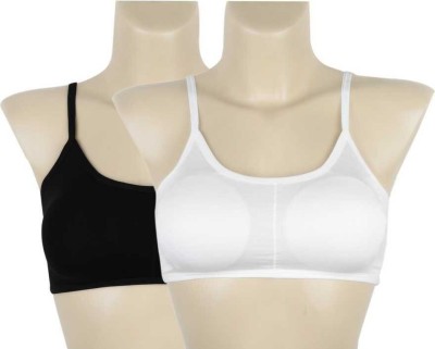 BRATON Women T-Shirt Lightly Padded Bra(White, Black)