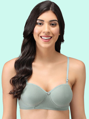 Beach Curve C-Demi Bra Women Minimizer Lightly Padded Bra(Green)