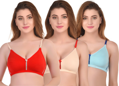 ESOROUCHA Women Full Coverage Non Padded Bra(Multicolor)