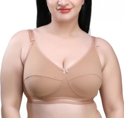 DOLINO Dolino Lifestyle® - Plus Size D Cup With Supportive Wide Straps Beige Color Bra Women Full Coverage Non Padded Bra(Beige)