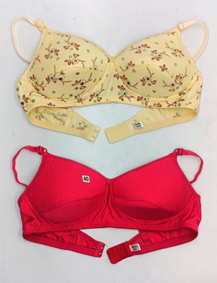 V Fashionic Enterprises FANCY MULTI-DAILY PADDED BRA (PACK OF 2 PCS.) Women Full Coverage Heavily Padded Bra(Multicolor)