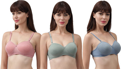 ORENZEE INNER Women Push-up Lightly Padded Bra(Green)