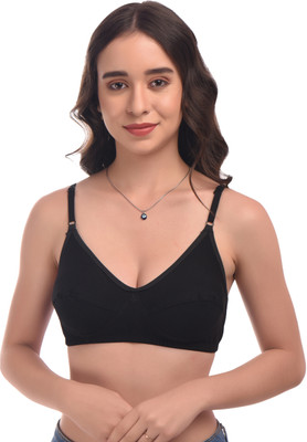 elina Women T-Shirt Non Padded Bra(Black)