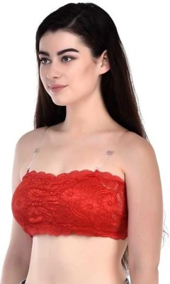 TARIDO FASHION Girls Bandeau/Tube Lightly Padded Bra(Red)