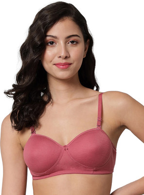 Beach Curve A-Demi Bra Women Minimizer Lightly Padded Bra(Red)