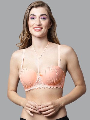 PrivateLifes Women Push-up Lightly Padded Bra(Orange)