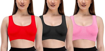 zeesok Women Sports Non Padded Bra(Multicolor)