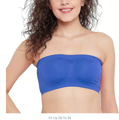 BRATON Women Bandeau/Tube Non Padded Bra(Light Blue)