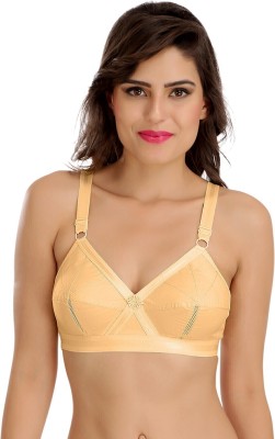 SONA Women's Perfecto Cotton Full Coverage Non-Padded Wirefree Everyday Bra Women Minimizer Non Padded Bra(Beige)