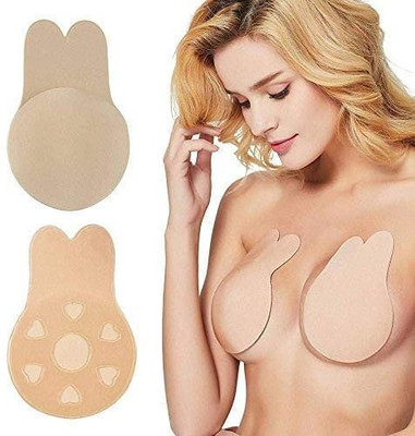 SUNCLOCK Invisible Sticky Push Up Bra Pad Large Cotton Push Up Bra Pads(Beige Pack of 1)