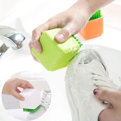 openZest Multi-Functional Silicone Brush | Stain Remover & Fabric Care Cleaning Tool Plastic Wet and Dry Brush(Multicolor)