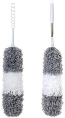 Moxtiza Duster for Cleaning Ceiling Fan, High Ceiling, Cobweb, Furniture, Interior Roof Microfibre Wet and Dry Broom(Grey, White, 2 Units)