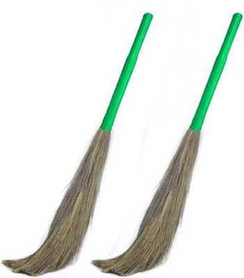 kiran Grass Dry Broom(Green, 2 Units)