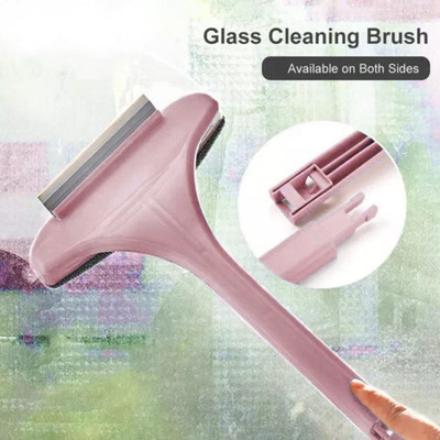 MOREMOTION Multifunctional Screen Brush 2 in 1 Mesh Cleaning Brush&Wiper Sponge Wet and Dry Brush(Multicolor)