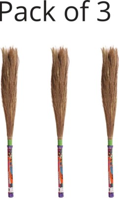 SATTVIK TRADERS Coconut Fiber Wet Broom(Brown, 3 Units)