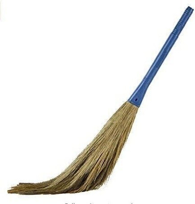 TheKraftCart Floor Broom with Soft No Dust Grass with Plastic Handle Phool Jhadu for Home Grass Broom(Blue)