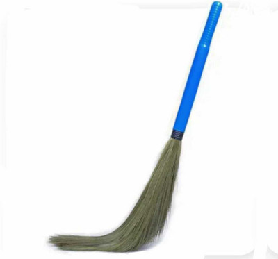 ksbroom Broom With Sturdy Bristles Suitable for Households, Offices Spaces Cleaning Grass Dry Broom(Blue, Multicolor)