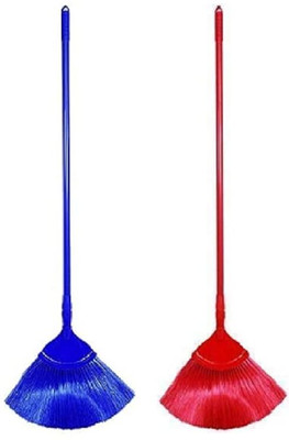 namo creation Plastic Dry Broom(Multicolor, 2 Units)