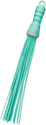 FPR Plastic Hard Bristle Stick Broom (1 Pc, Multicolor) Plastic Dry Broom(Blue)
