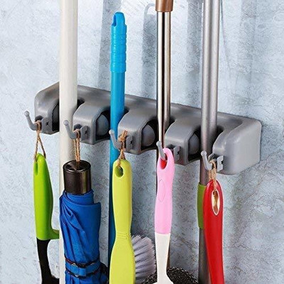 kasodariya enterprise Silver Plastic Broom Holder(4 Holders)