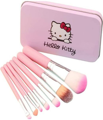 Plethora hello kitty makeup brush set (Pink color) 7pc(Pack of 7)
