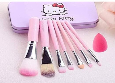 Ferguson hello kitty makeup brush and one puff (Pack of 8)(Pack of 8)