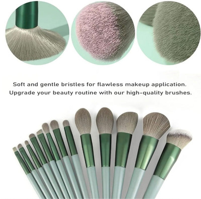LARA KOSSLER Professional 13pc Celebrity Makeup Brush Set with soft fluffy pouch(Pack of 13)