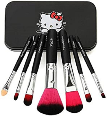 zukrave Set of Professional Makeup Brushes Kit (Pack of 7) BLACK(Pack of 7)