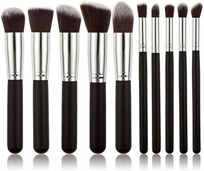 upgrave Black Makeup Brush set of 10 Pc(Pack of 10)