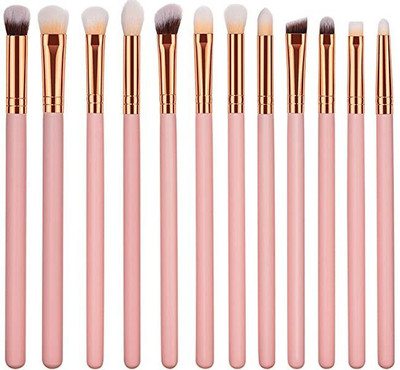 NXGTYA Makeup Brushes Set Foundation Eye Shadow Blending Brushes Soft Synthetic Hair(Pack of 12)