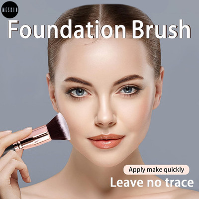 Meskin Precision Angled Foundation Brush – Soft Bristles for a Flawless Makeup Finish(Pack of 1)