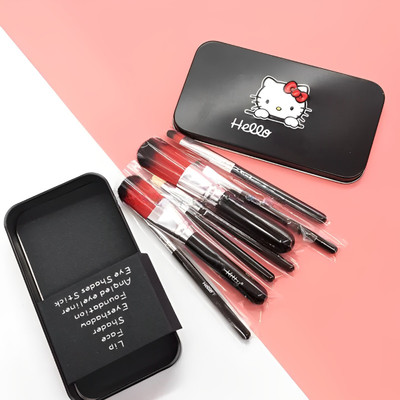 Zqugi THE Premiers Hello Kitty Soft Makeup Brushes Set With Box For Eye & Face Makeup(Pack of 7)