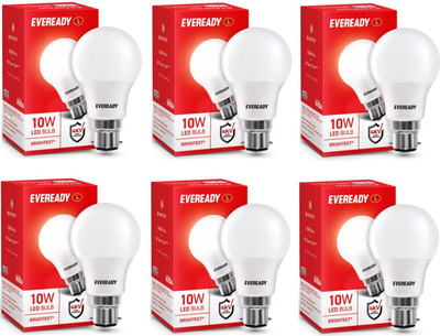 EVEREADY 10 W Basic Standard B22 LED Bulb(White, Pack of 6)