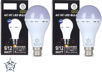 Land track 12 W Standard B22 D Inverter Bulb(White, Pack of 2)