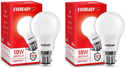 EVEREADY 10 W Basic Standard B22 LED Bulb(White, Pack of 2)