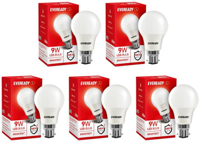 EVEREADY 9 W Basic Standard B22 LED Bulb(White, Pack of 5)