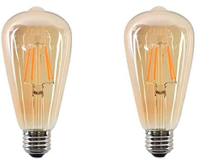 Eve Hanger 4 W Eye Safety Compliance Arbitrary E27 LED Bulb(Yellow, Pack of 2)
