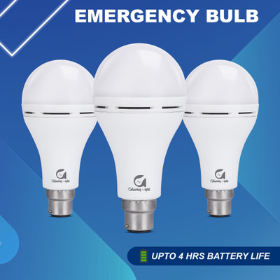 Glowing Night 12 W Round B22 Inverter Bulb(White, Pack of 4)