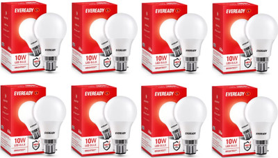 EVEREADY 10 W Basic Standard B22 LED Bulb(White, Pack of 8)