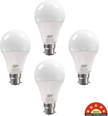 LAZYwindow 9 W Round B22 LED Bulb(White, Pack of 4)