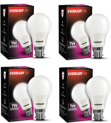EVEREADY 7 W Basic Round B25 LED Bulb(White, Pack of 4)