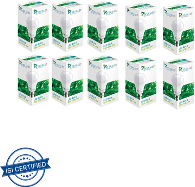 Syska 9 W Basic Standard B22 LED Bulb(White, Pack of 10)