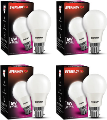 EVEREADY 5 W Basic Standard B22 LED Bulb(White, Pack of 4)