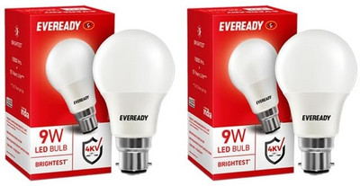 EVEREADY 9 W Basic Standard B28 LED Bulb(White, Pack of 2)