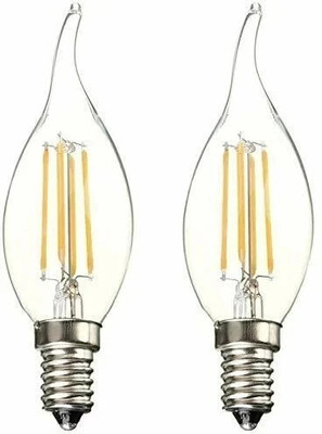 Eve Hanger 4 W Multi Watt Candle E14 LED Bulb(White, Pack of 2)