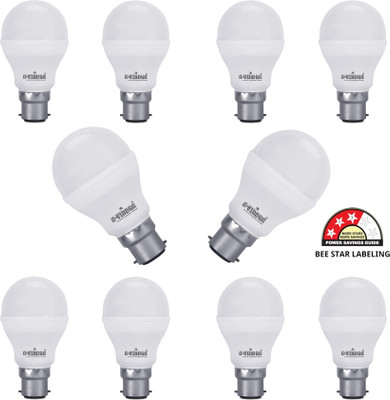 AVINDRA 9 W Basic Round B22 LED Bulb(White, Pack of 10)