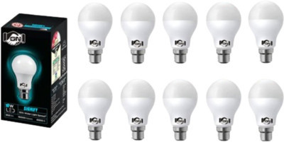Gold Nation 10 W Standard B22 LED Bulb(White, Pack of 10)