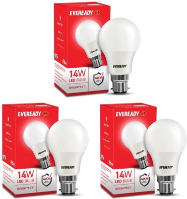 EVEREADY 14 W Basic Standard B22 LED Bulb(White, Pack of 3)