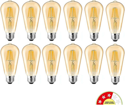 Eve Hanger 4 W Basic Arbitrary E27 LED Bulb(Yellow, Pack of 12)
