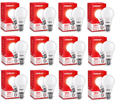 EVEREADY 10 W Basic Standard B22 LED Bulb(White, Pack of 12)